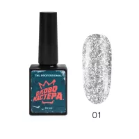 Гель-лак «Слово Мастера», с глиттером №01 – седая ночь, TNL Professional, 10 мл Гель-лак «Слово Мастера», с глиттером №01 – седая ночь, TNL Professional, 10 мл