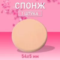 Спонж бежевый IRISK (Ириск) (01 Круглый, Ø54мм, h5мм)