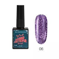 Гель-лак «Слово Мастера», с глиттером №06 – фиолетовое диско, TNL Professional, 10 мл Гель-лак «Слово Мастера», с глиттером №06 – фиолетовое диско, TNL Professional, 10 мл