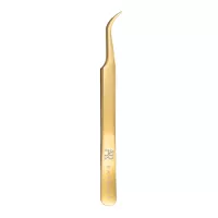 Сверхточный пинцет Barbara серия Gold изогнутый